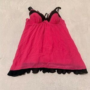 Gilligan & O'Malley Pink and Black Chemise